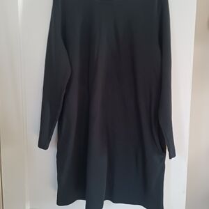 Classic Black Long Sleeve Shift Dress